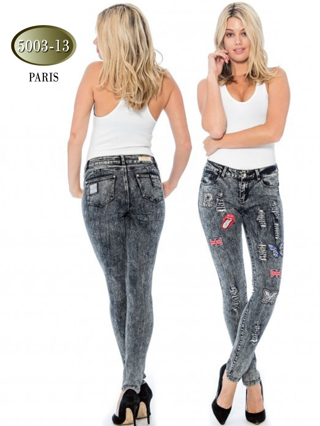 Jeans Levantacola Paris Gris